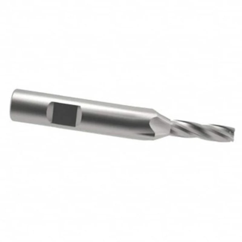 Value Collection 6mm, 5/8 LOC, 3/8 Shank Diam, 2-1/2 OAL, 4 Flute, Cobalt Square End Mill Single End, Uncoated, Spira...